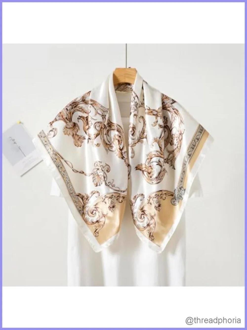 Silky Satin Square Scarf Wrap 35